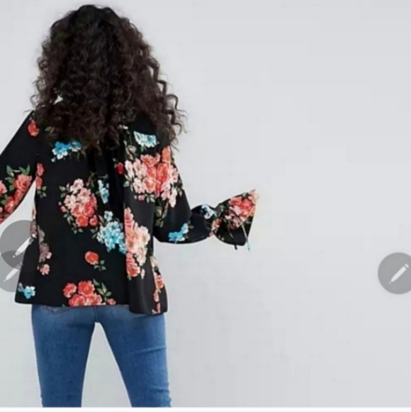 🍂🍁Gorgeous Asos floral blouse size 22 - Picture 2 of 6